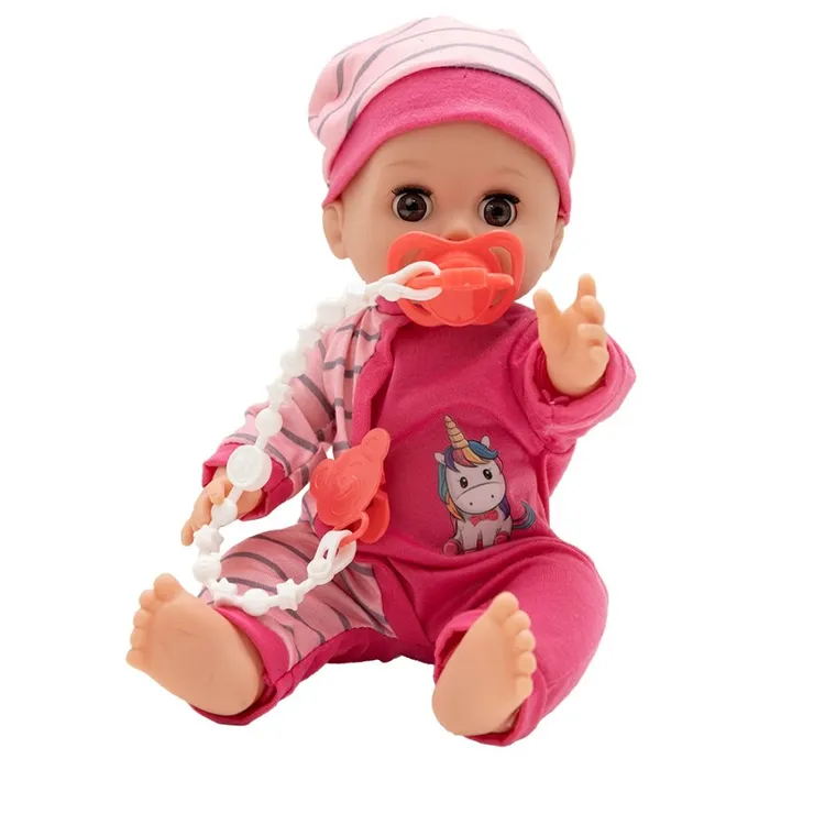 Askato, lalka z krzesełkiem do karmienia, różowe ubranko