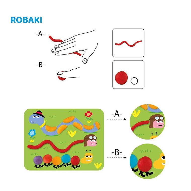 Askato, plastusiowe zabawy, wałkowanie