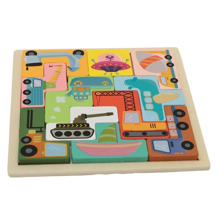 Askato, Pomysłowy skrzat, sprytne pojazdy, drewniana układanka