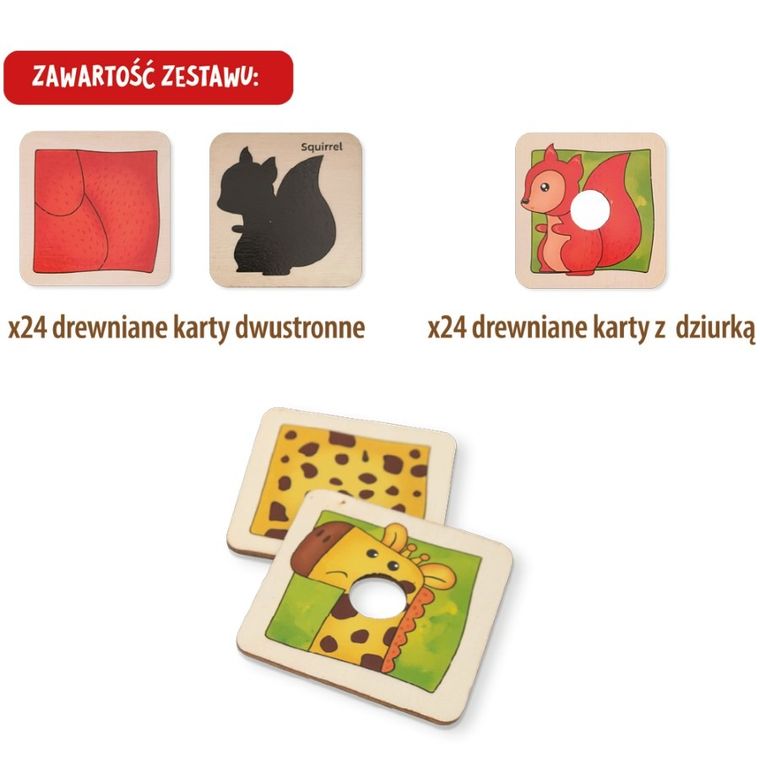 Askato, Pomysłowy skrzat, układanka zwierzęta, dopasuj kształty i cienie