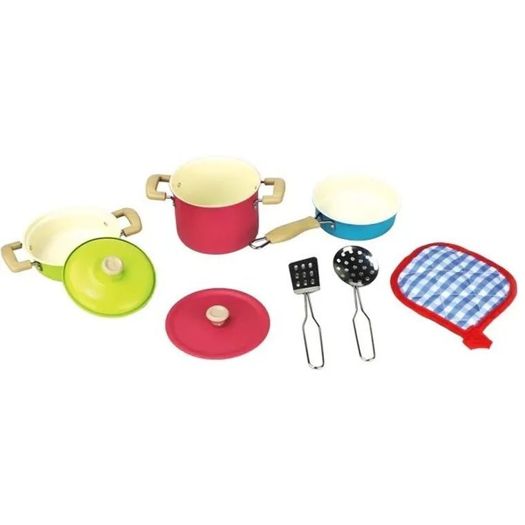 Askato, zestaw garnków metalowych, 8 elementów