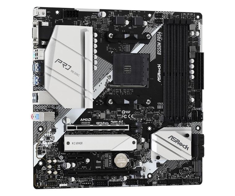 Asrock, płyta główna, B550M Pro4 AM4 4DDR4 HDMI/DP/D-SUB M.2 mATX