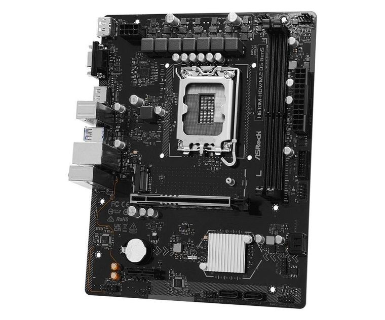 ASRock, płyta główna, H610M-HDV/M.2 D5 GEN5 s1700 2DDR5 DP/HDMI mATX