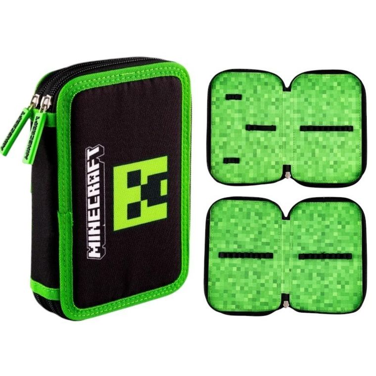 Astra, Minecraft, piórnik rozkładany, podwójny, Creeper