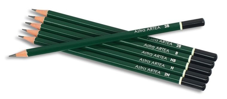 Astra, ołówki do szkicowania, w metalowym pudełku, 6 szt.