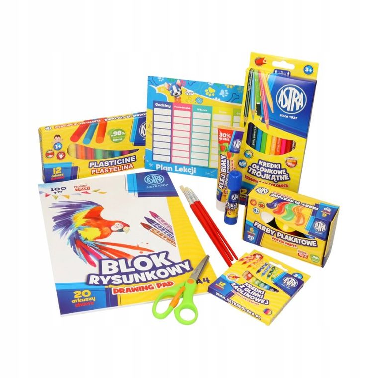 Astra, wyprawka szkolna, S, 12 elementów