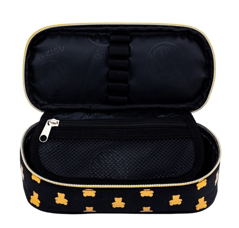 Astrabag, piórnik, owalny, Golden Teddy