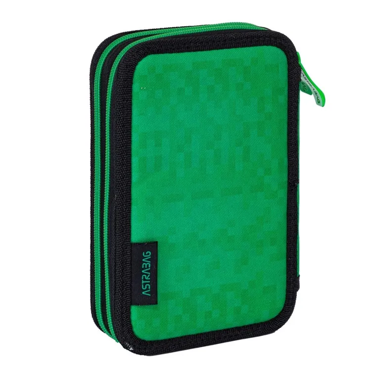 Astrabag, piórnik rozkładany, podwójny, z wyposażeniem, Pixel Hero