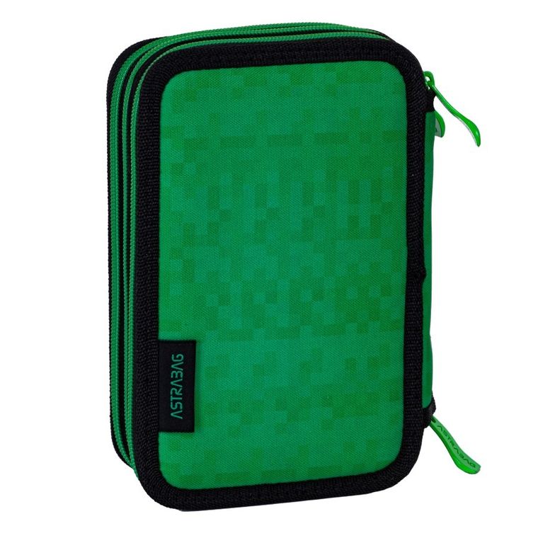 Astrabag, piórnik rozkładany, potrójny, z wyposażeniem, Pixel Hero