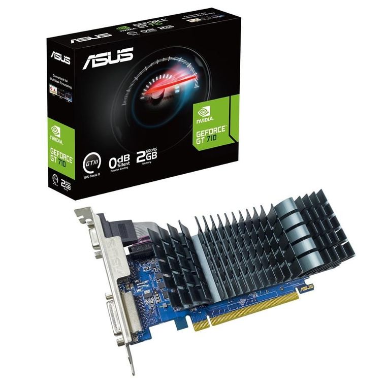 Asus, karta graficzna, GeForce GT 710 2GB GDDR5 EVO 64 bit DVI-D/DSUB/HDMI