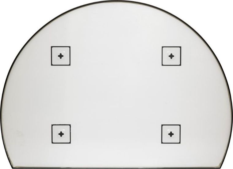 Atmosphera, Alice, lustro półokrągłe do przedpokoju, metalowa rama, 90-65 cm