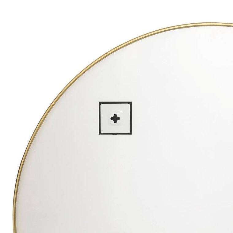 Atmosphera, Alice, półokrągłe lustro do przedpokoju, metalowa rama, 90-65 cm