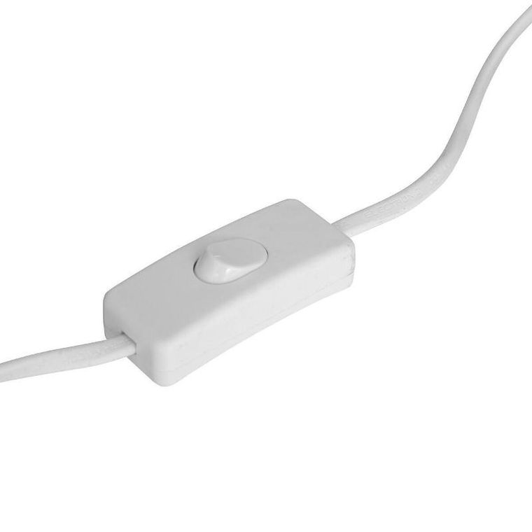 Atmosphera, Bona, ceramiczna lampa stołowa z kloszem bouclé, średnica 14 cm