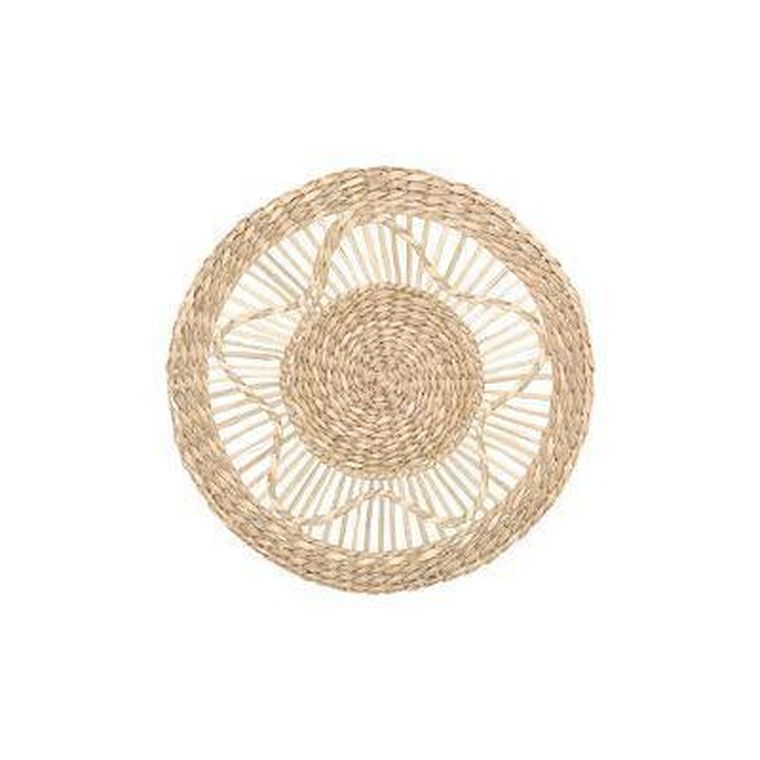 Atmosphera, dekoracja ścienna z trawy morskiej, 3 koła