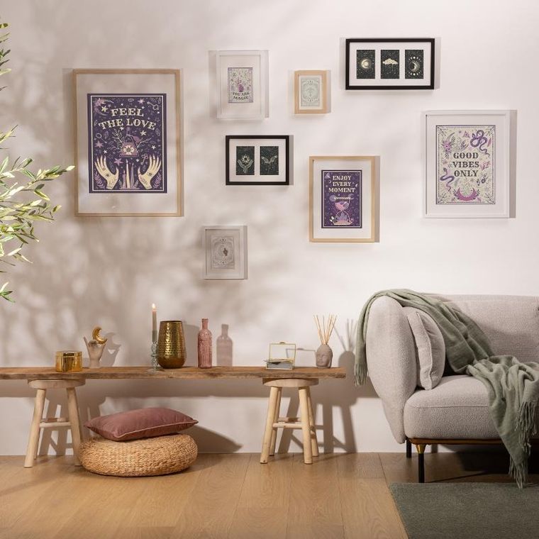 Atmosphera, drewniany stołek, Nyar, średnica 28 cm