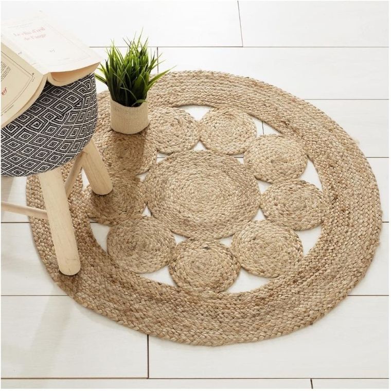 Atmosphera, dywan dekoracyjny z juty, Ø 80 cm, okrągły