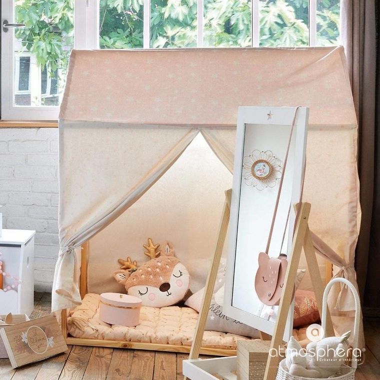 Atmosphera for kids, poduszka dla dzieci, w kształcie głowy jelonka, Ø 30 cm