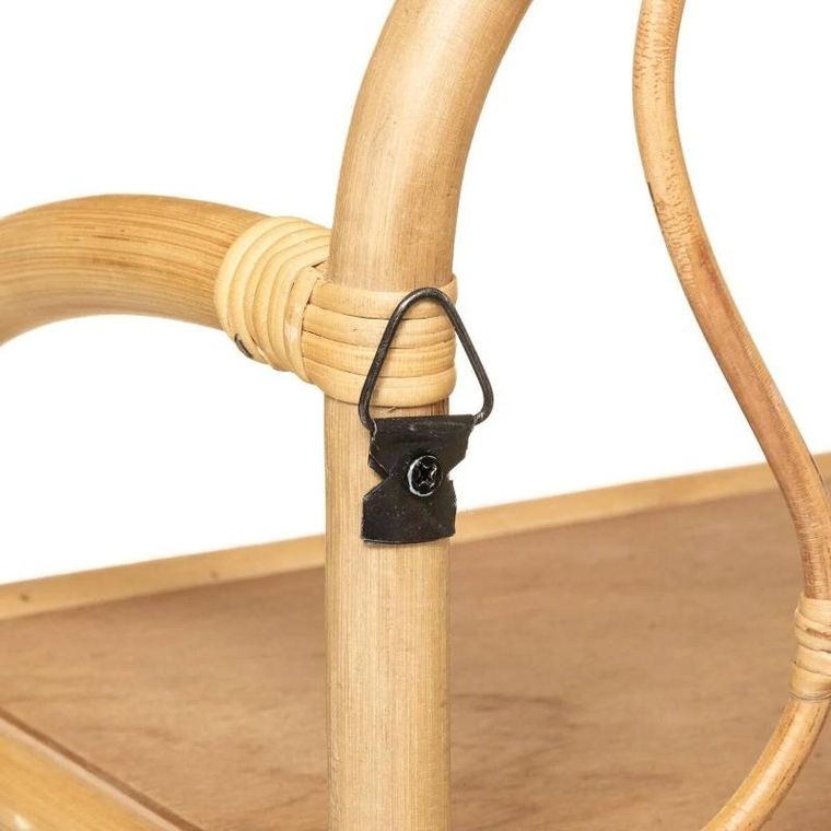 Atmosphera for kids, rattanowa półka do pokoju dziecięcego, wisząca, 57 cm