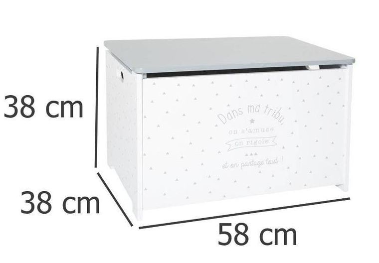 Atmosphera for kids, skrzynia na zabawki z siedziskiem, 2w1