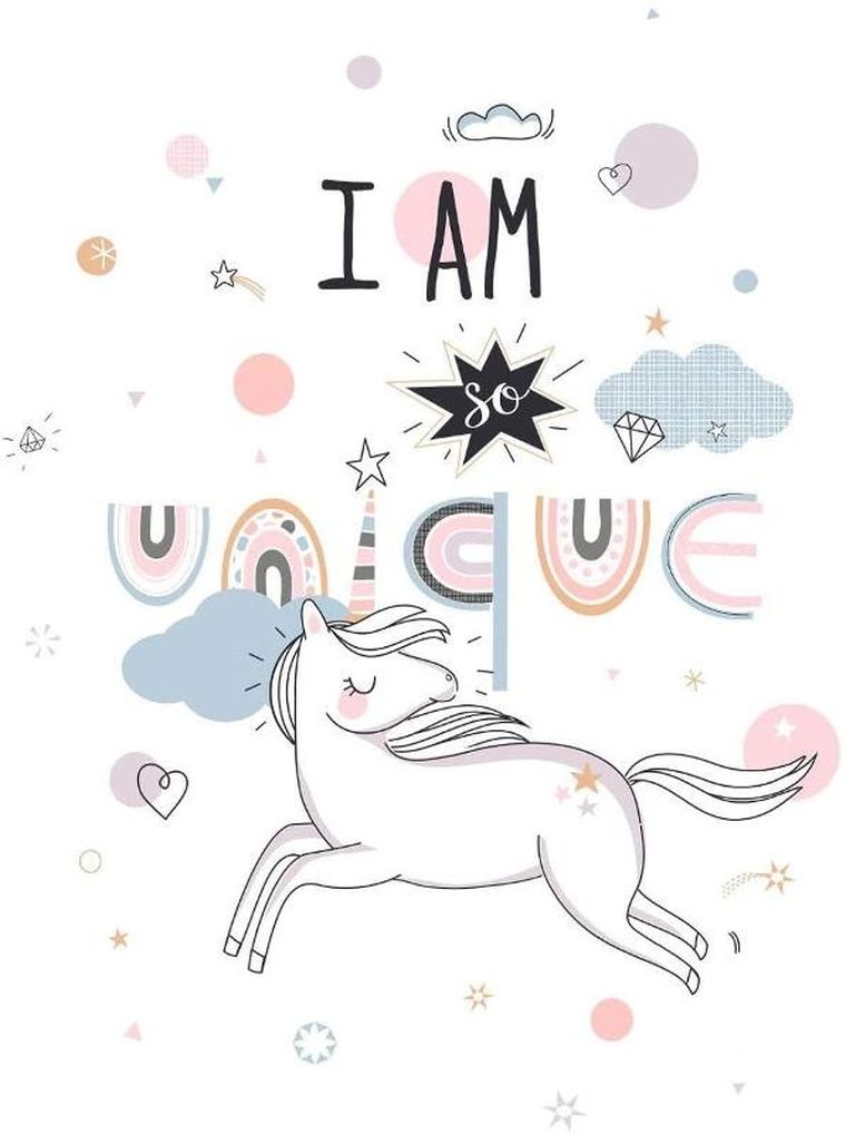 Atmosphera for kids, Unicorn, 2-częściowy komplet pościeli, dwustronny, 140-200 cm