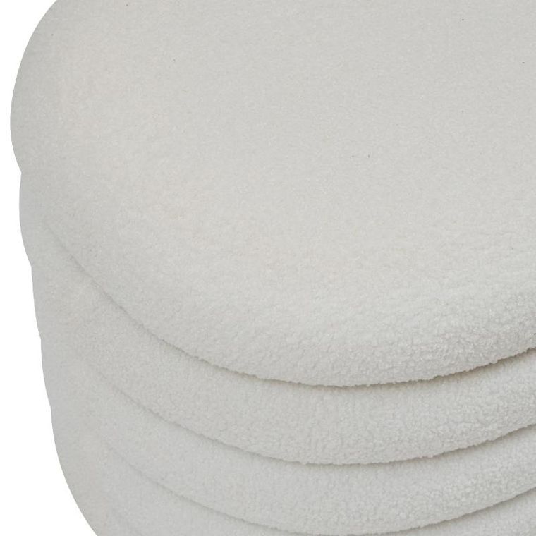 Atmosphera, Giulia Boucle, siedzisko do przedpokoju, ze schowkiem, 110-46-40,5 cm