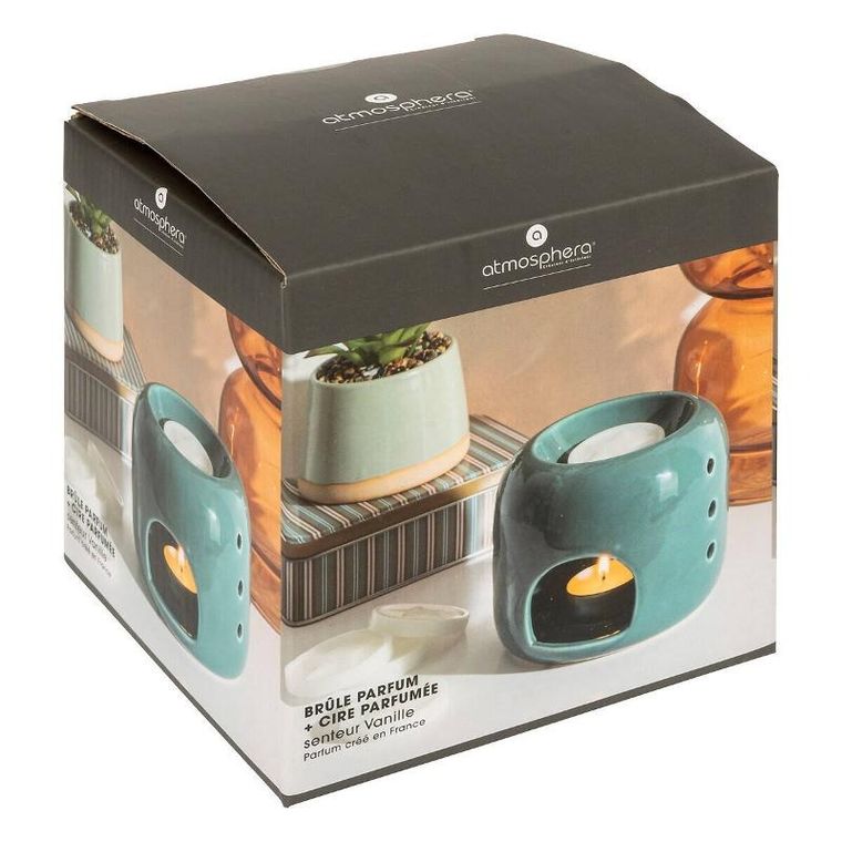 Atmosphera, kominek do wosku ceramiczny + 5 wosków zapachowych