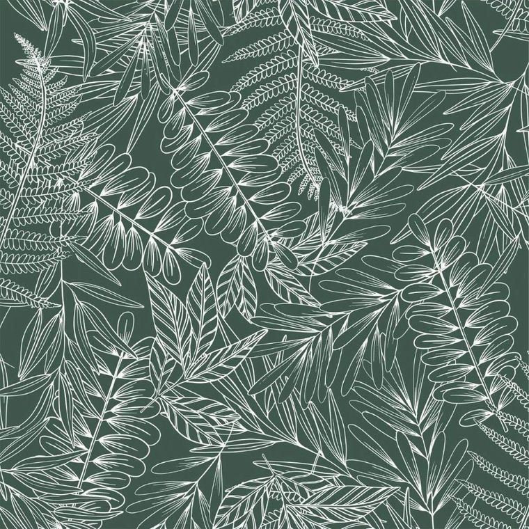 Atmosphera, komplet pościeli bawełnianej, Tropik, motyw liści, 240-220 cm