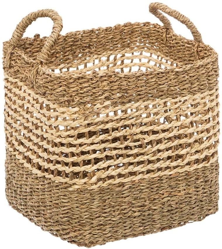 Atmosphera, koszyki do przechowywania z uchwytami, 3 szt., wiklina