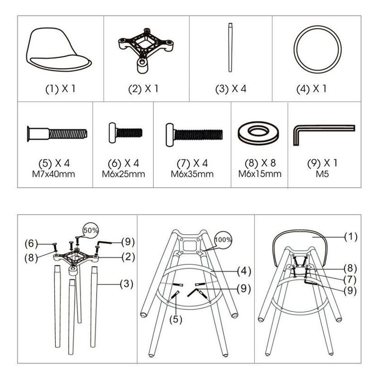 Atmosphera, krzesło barowe skandynawskie, Maxon