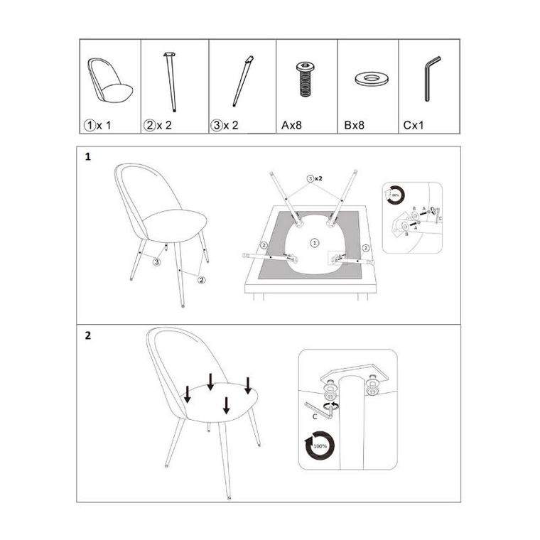 Atmosphera, krzesło tapicerowane do jadalni, Slano