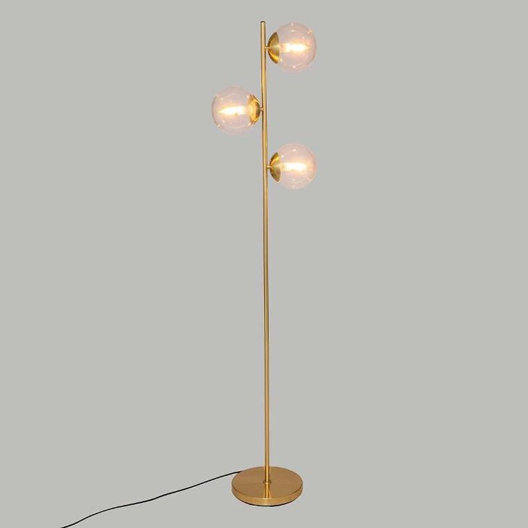 Atmosphera, lampa podłogowa złote kule, Col, wys.162 cm