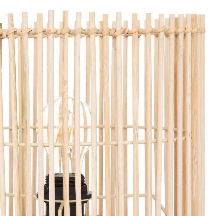 Atmosphera, lampa stołowa na drewnianej podstawce, Davys, 48 cm