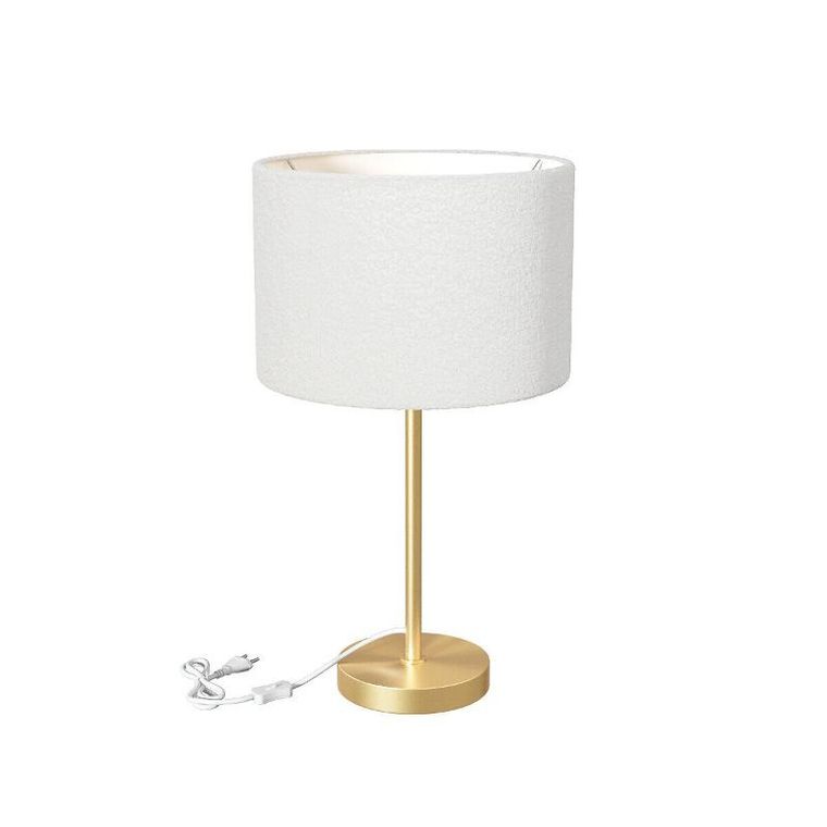 Atmosphera, lampa stołowa z kloszem boucle, Tina, wys. 49 cm