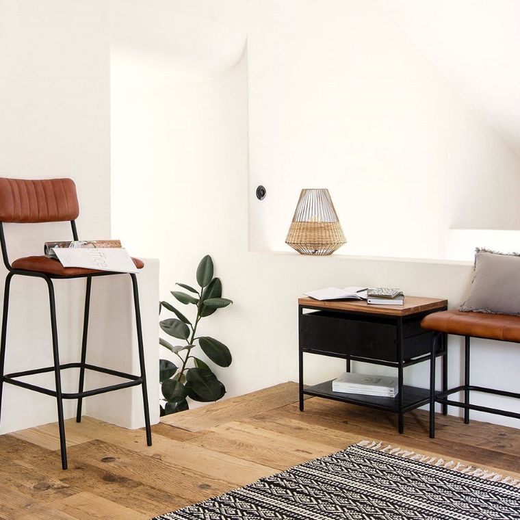 Atmosphera, lampa z wikliny i metalu, Cheraw, 33,5 cm, beżowa