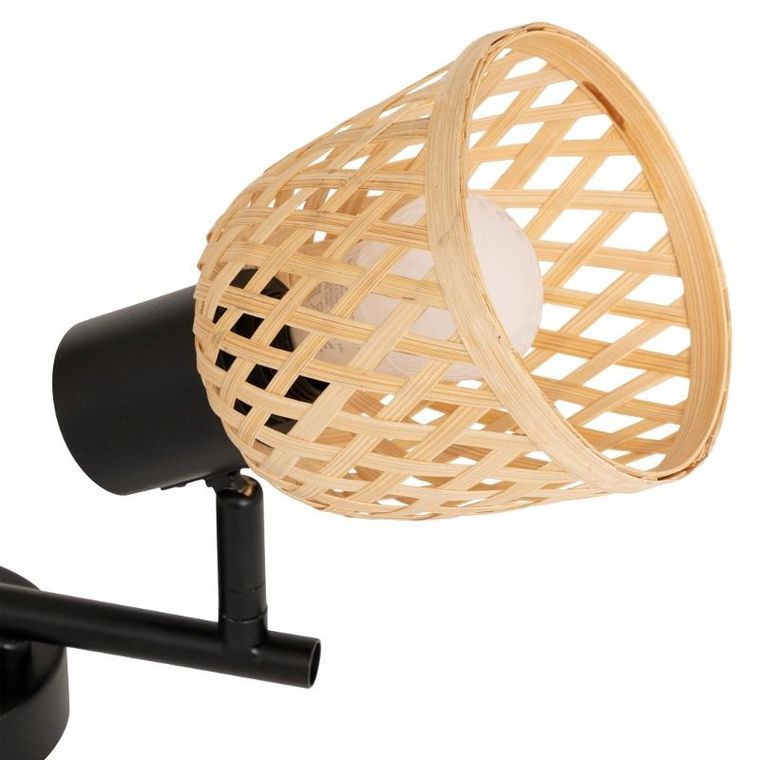 Atmosphera, Lio, lampy sufitowe, 2 klosze z plecionego bambusa, 2xśrednica 17 cm