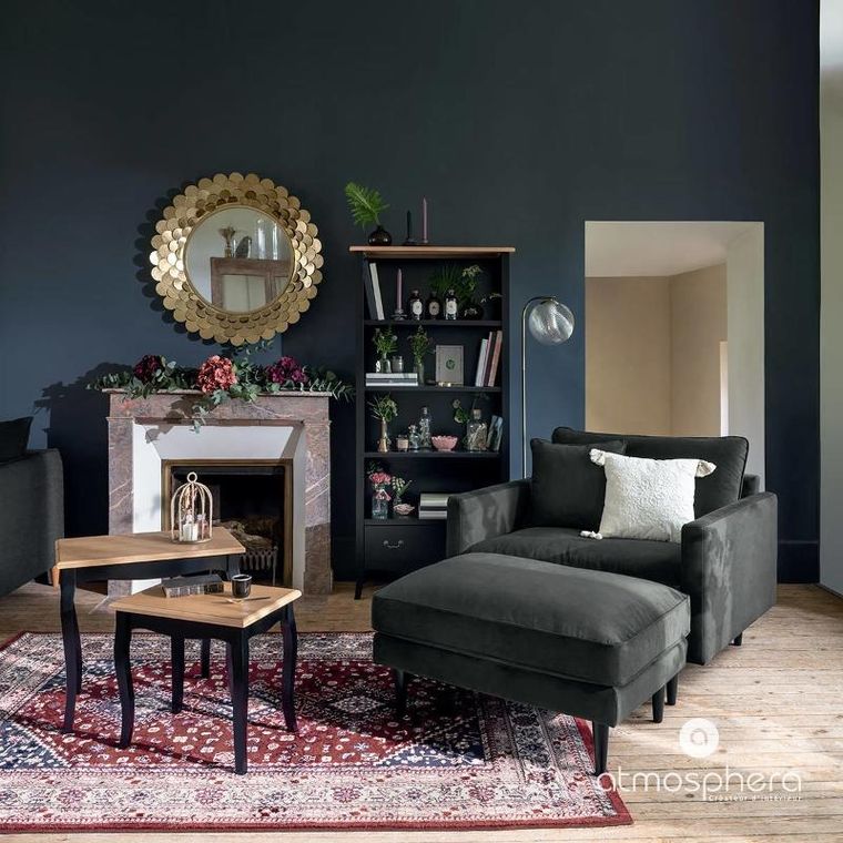 Atmosphera, lustro glamour złote, metalowa rama, Ø 91 cm