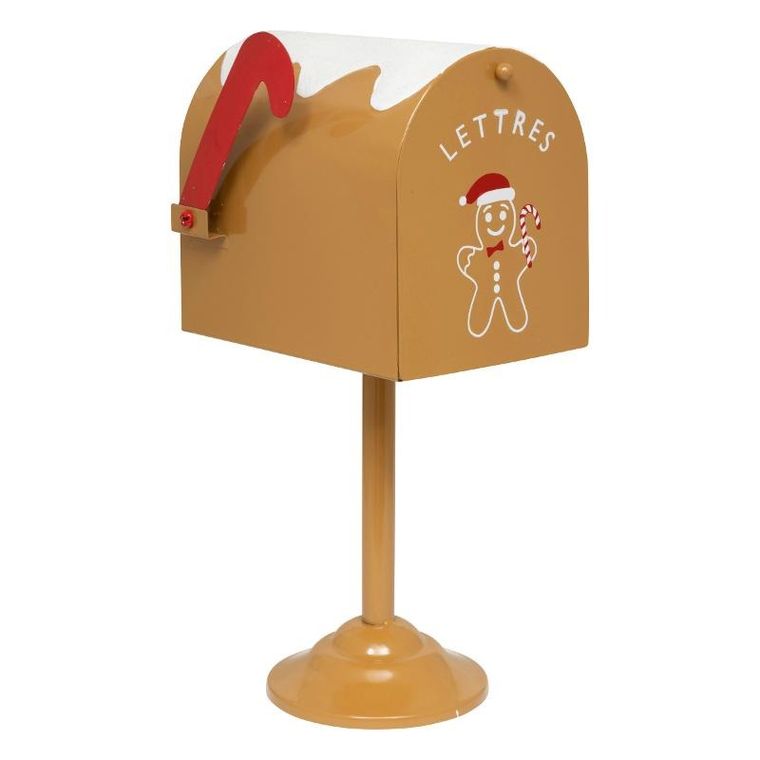 Atmosphera, metalowa skrzynka na listy do mikołaja, na słupku, 32 cm
