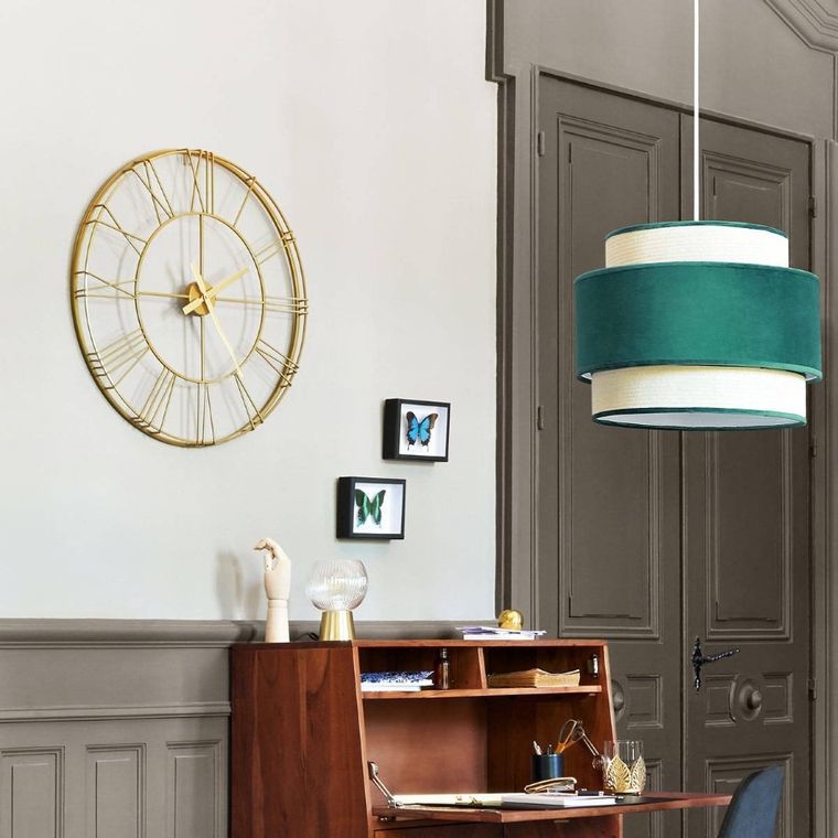 Atmosphera, metalowy zegar ścienny 3D, Ø 70 cm, złoty