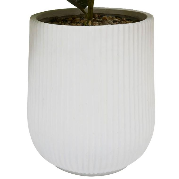 Atmosphera, Mika, sztuczna hortensja w ceramicznej doniczce, biała, 100 cm