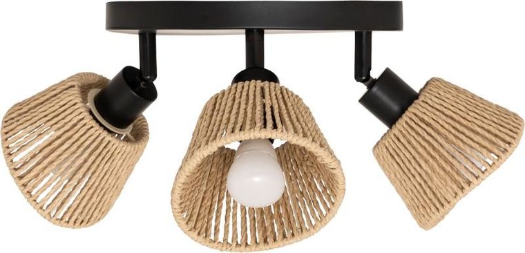 Atmosphera, Myha, lampy sufitowe, 3 klosze z plecionego papieru, 3xśrednica 25 cm