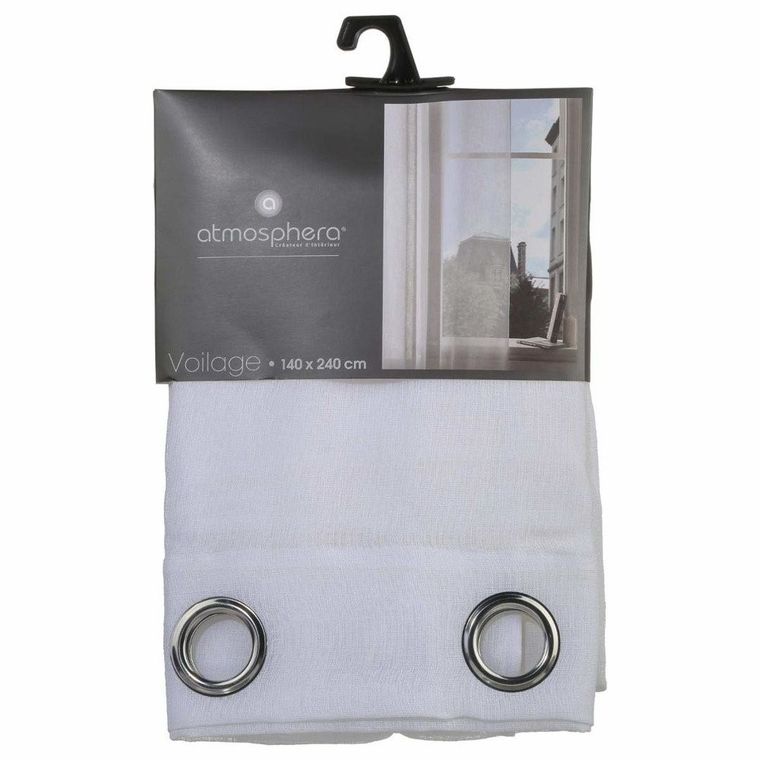 Atmosphera, nowoczesna zasłona okienna, Fred, 140-240 cm, biała