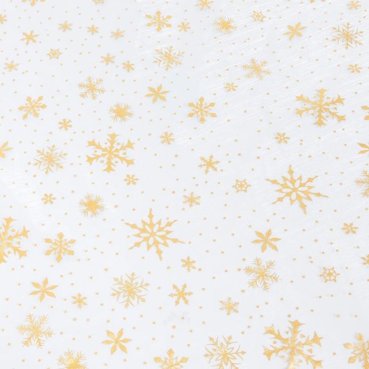 Atmosphera, obrus na stół, z płatkami śniegu, plamoodporny