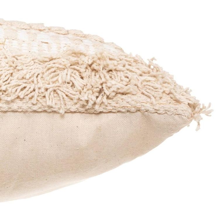 Atmosphera, ozdobna poduszka, Cot Sand, bawełniana, boho, 40-40 cm