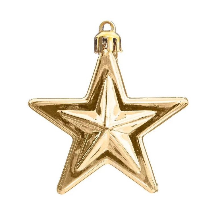 Atmosphera, ozdoby choinkowe, gwiazdki z tworzywa sztucznego, 6 szt.