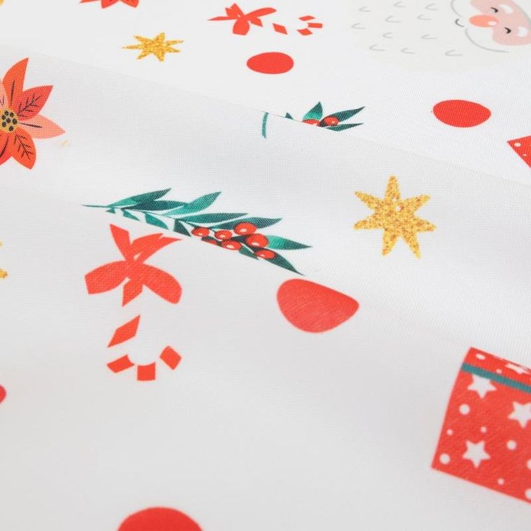 Atmosphera, plamoodporny obrus na stół, z motywem świątecznym