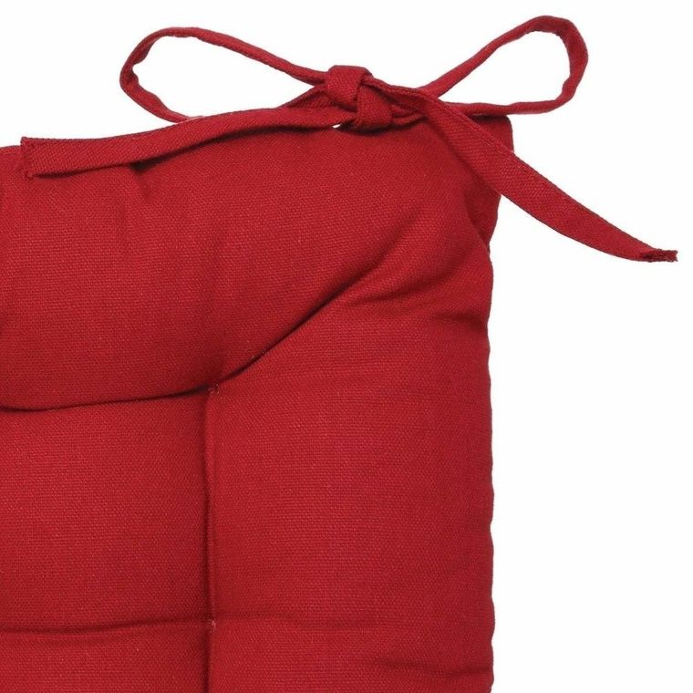 Atmosphera, poduszka na krzesło z wiązaniem, 38-38 cm, czerwona