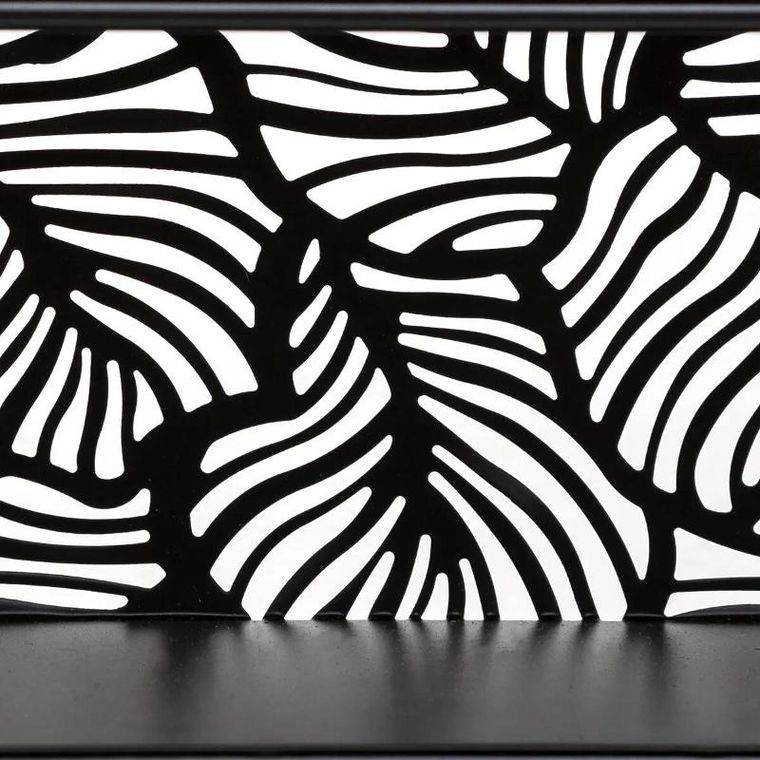 Atmosphera, półka ścienna, Mirna, z roślinnym dekorem, 39,3-10.5-36 cm