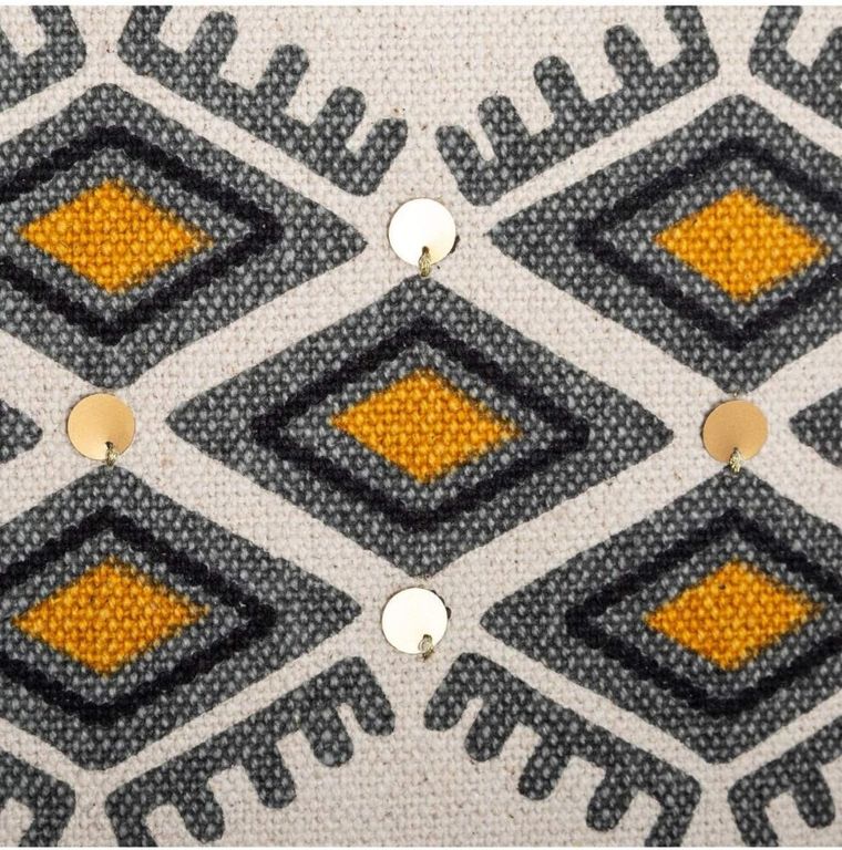 Atmosphera, poszewka dekoracyjna, Aztec, 40-40 cm, etniczna z cekinami