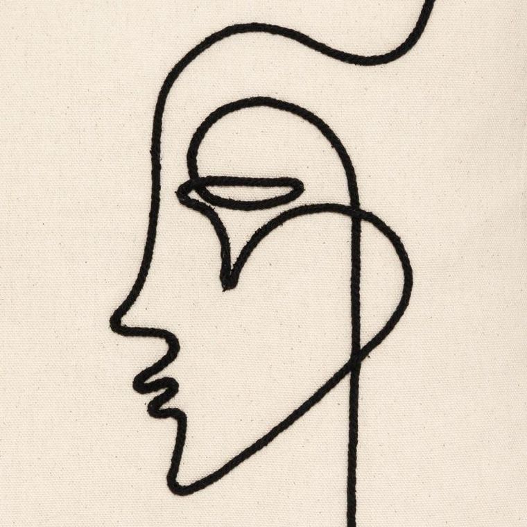 Atmosphera, poszewka dekoracyjna, Face, 40-40 cm