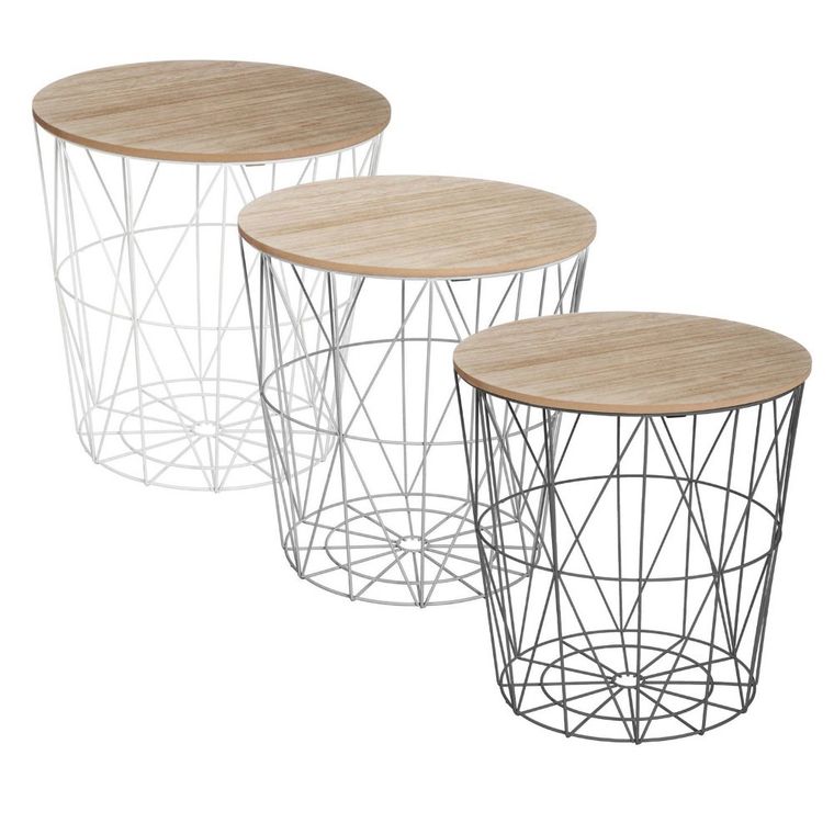 Atmosphera, stolik kawowy, druciany, 2w1